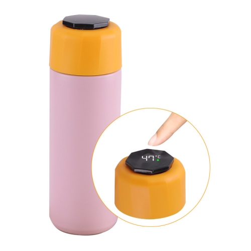 JUNSUNMAY 420ml Vacuum Insulated Water Bottle with LED Temperature Display(Pink)