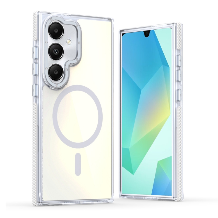 

For Samsung Galaxy S23+ 5G Dual-Color Gradient Discolor MagSafe Phone Case(White)