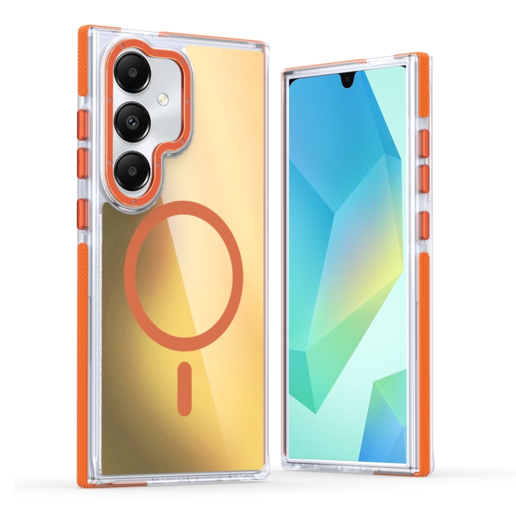 

For Samsung Galaxy S23+ 5G Dual-Color Gradient Discolor MagSafe Phone Case(Orange)