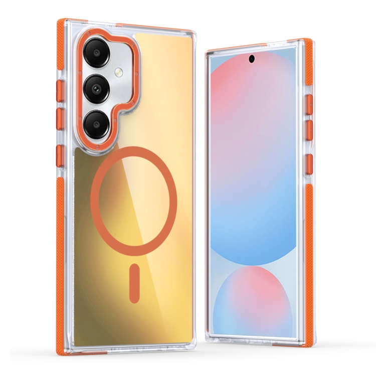 

For Samsung Galaxy S23 FE 5G Dual-Color Gradient Discolor MagSafe Phone Case(Orange)