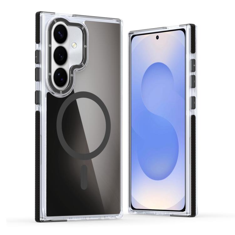 

For Samsung Galaxy S26 5G Dual-Color Gradient Discolor MagSafe Phone Case(Black)