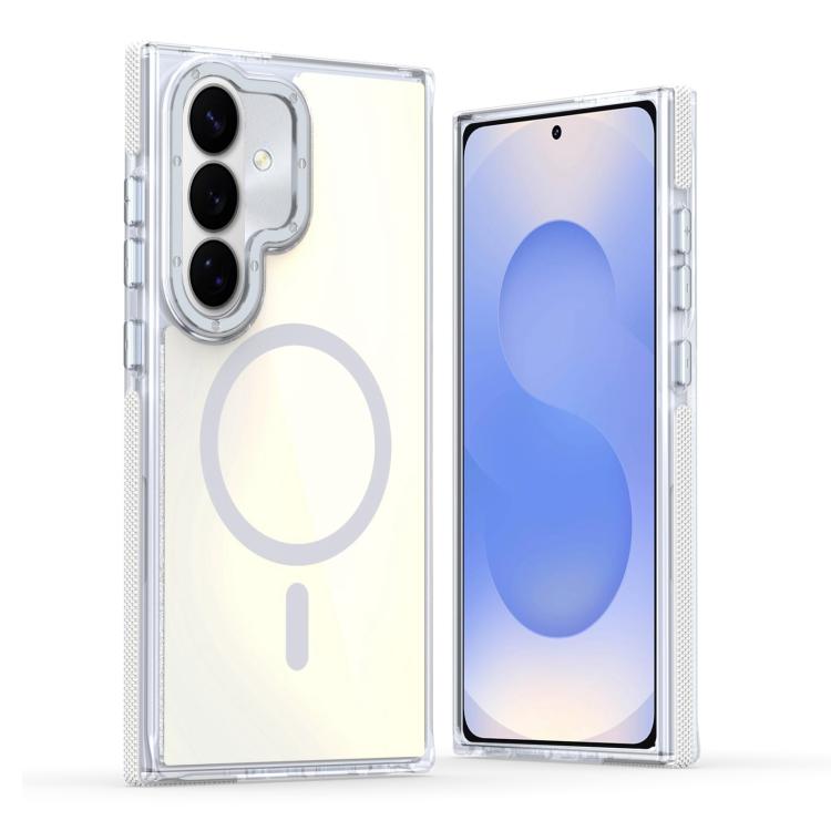 

For Samsung Galaxy S26 5G Dual-Color Gradient Discolor MagSafe Phone Case(White)