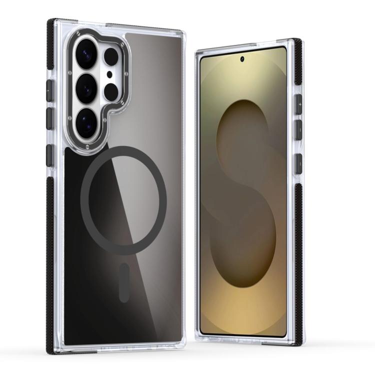 

For Samsung Galaxy S26 Ultra 5G Dual-Color Gradient Discolor MagSafe Phone Case(Black)