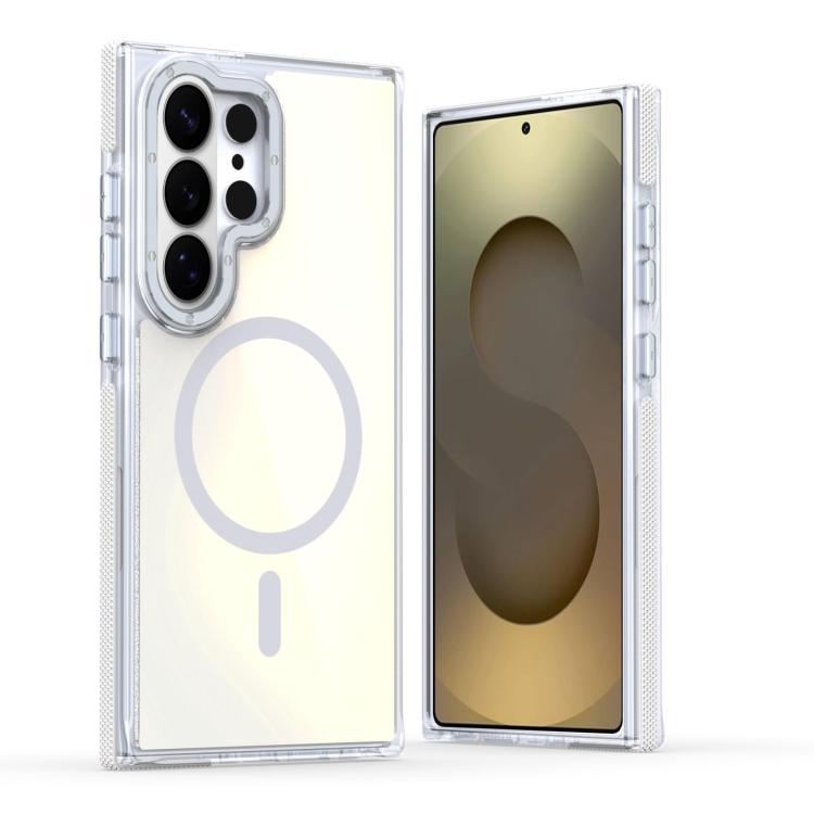 

For Samsung Galaxy S26 Ultra 5G Dual-Color Gradient Discolor MagSafe Phone Case(White)