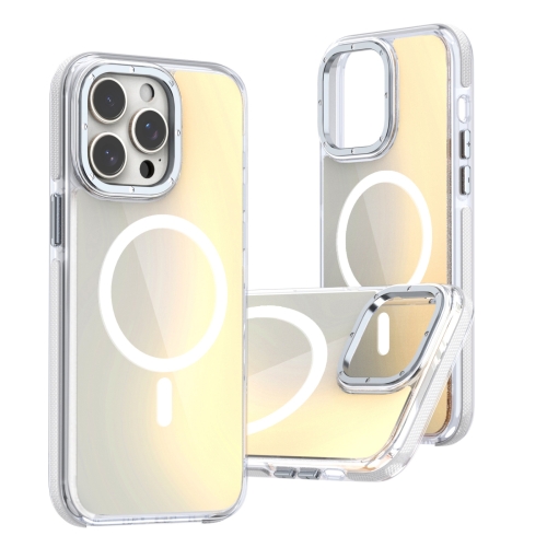 

For iPhone 12 Pro Dual-Color Gradient Discolor MagSafe Phone Case(White)