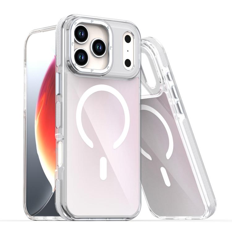 

For iPhone 17 Pro Max Dual-Color Gradient Discolor MagSafe Phone Case(White)