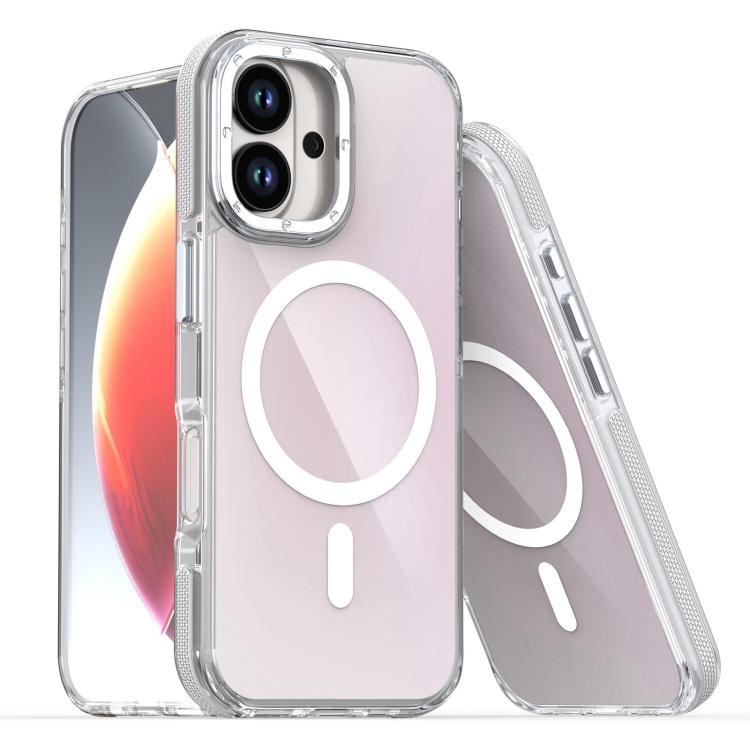 

For iPhone 17 Dual-Color Gradient Discolor MagSafe Phone Case(White)