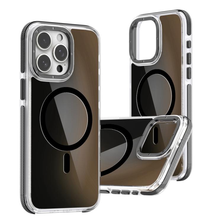 

For iPhone 17 Air Dual-Color Gradient Discolor MagSafe Phone Case(Black)