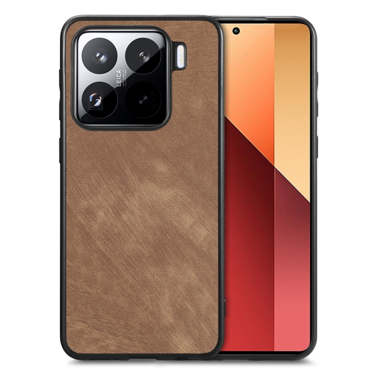 

For Xiaomi 15 Vintage Leather PC Back Cover Phone Case(Brown)