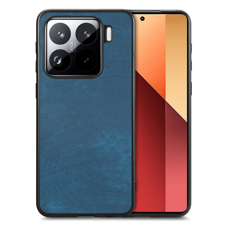 

For Xiaomi 15 Pro Vintage Leather PC Back Cover Phone Case(Blue)
