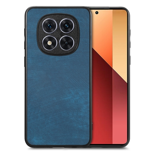 

For Xiaomi Redmi Note 14 5G Vintage Leather PC Back Cover Phone Case(Blue)