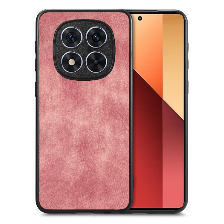 

For Xiaomi Redmi Note 14 Pro 5G Vintage Leather PC Back Cover Phone Case(Pink)