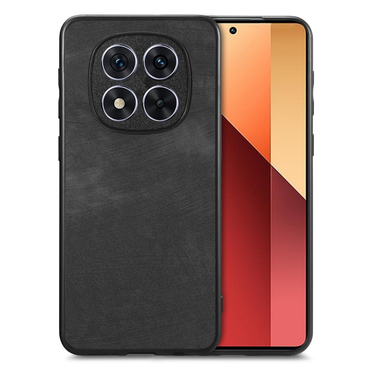 

For Xiaomi Redmi Note 14 Pro+ 5G Vintage Leather PC Back Cover Phone Case(Black)