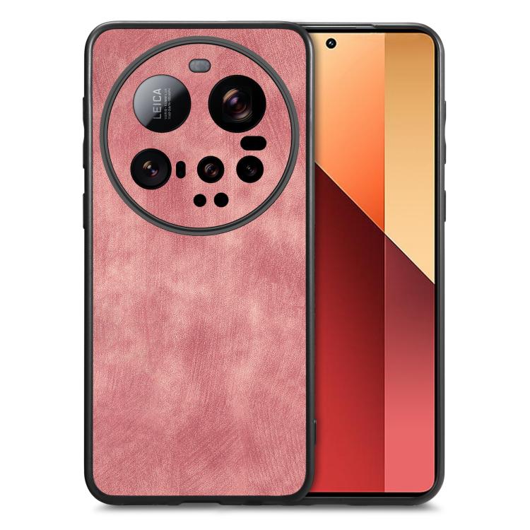 

For Xiaomi 15 Ultra Vintage Leather PC Back Cover Phone Case(Pink)