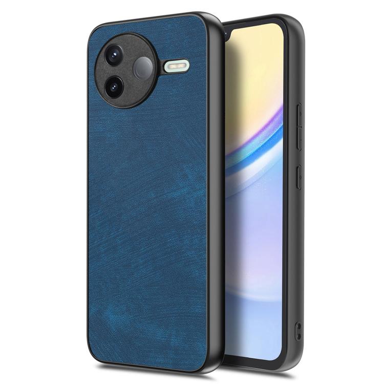

For Redmi K80 / Poco F7 Pro Vintage Leather PC Back Cover Phone Case(Blue)