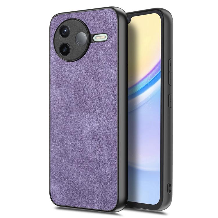

For Redmi K80 / Poco F7 Pro Vintage Leather PC Back Cover Phone Case(Purple)