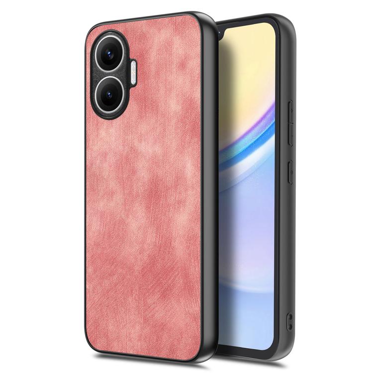 

For Redmi Turbo 4 Pro Vintage Leather PC Back Cover Phone Case(Pink)