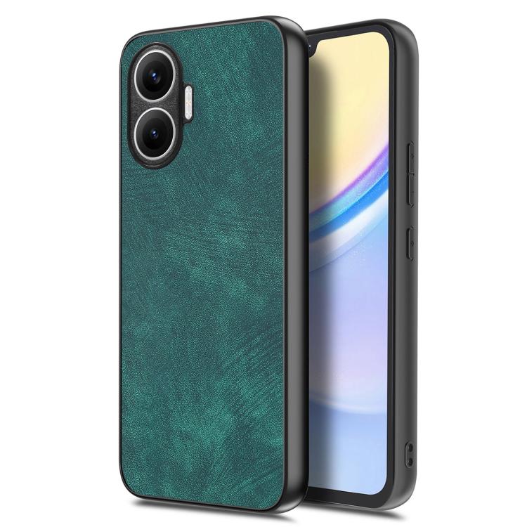 

For Redmi Turbo 4 Pro Vintage Leather PC Back Cover Phone Case(Green)