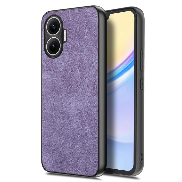 

For Redmi Turbo 4 Pro Vintage Leather PC Back Cover Phone Case(Purple)