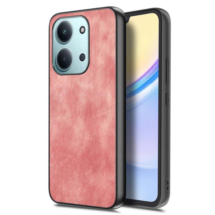 

For Redmi 15C 5G / 4G Global 171mm Vintage Leather PC Back Cover Phone Case(Pink)