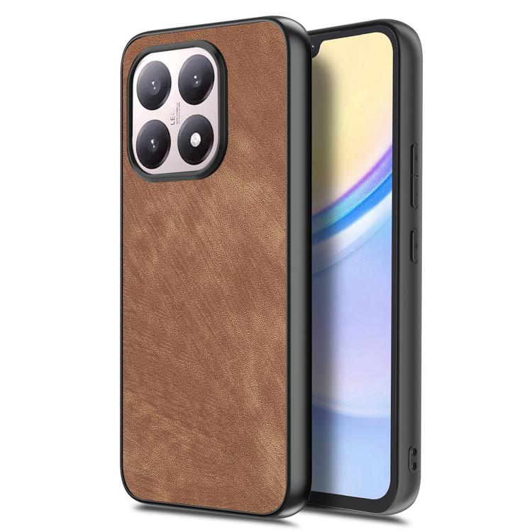 

For Xiaomi 15T Vintage Leather PC Back Cover Phone Case(Brown)