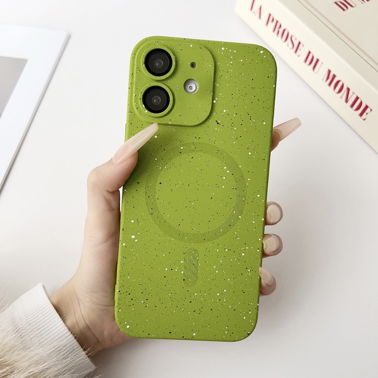 

For iPhone 11 Starry Sky TPU Shockproof MagSafe Phone Case(Green)