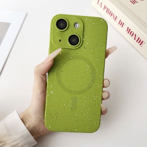 

For iPhone 15 Starry Sky TPU Shockproof MagSafe Phone Case(Green)