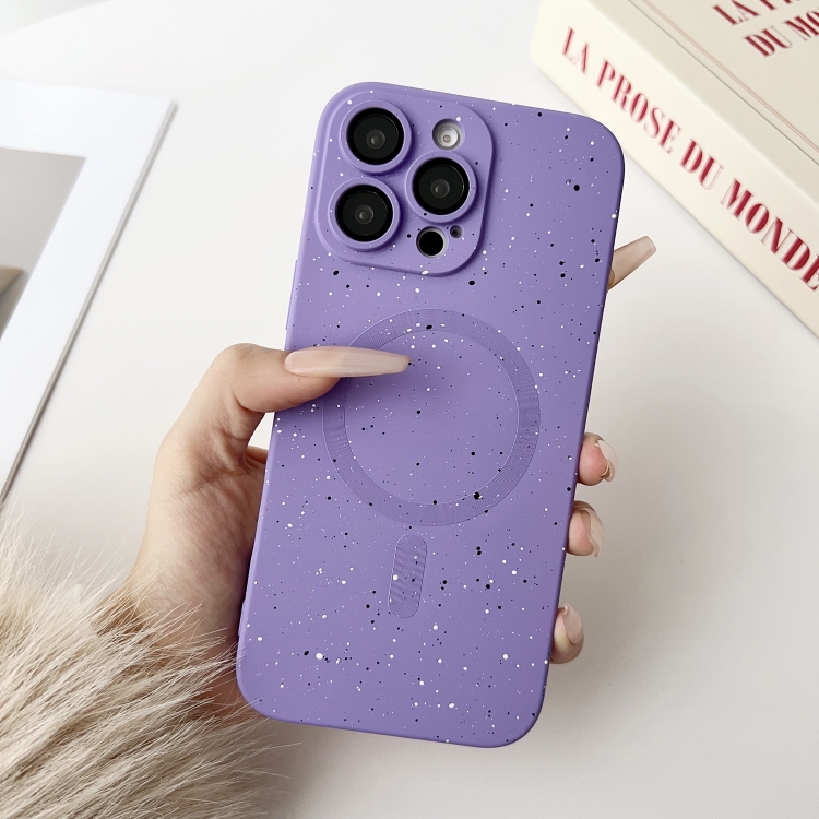 

For iPhone 15 Pro Starry Sky TPU Shockproof MagSafe Phone Case(Purple)