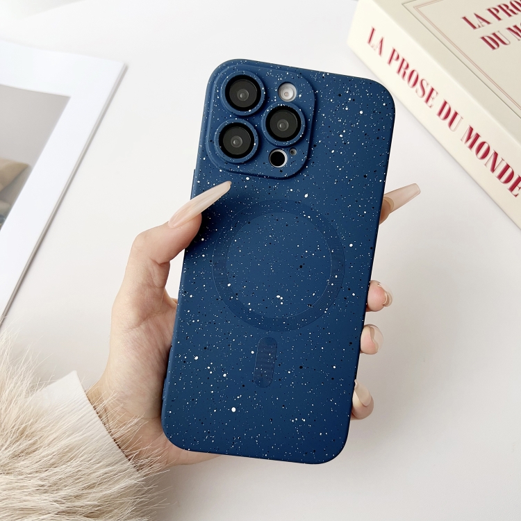 

For iPhone 15 Pro Max Starry Sky TPU Shockproof MagSafe Phone Case(Dark Blue)