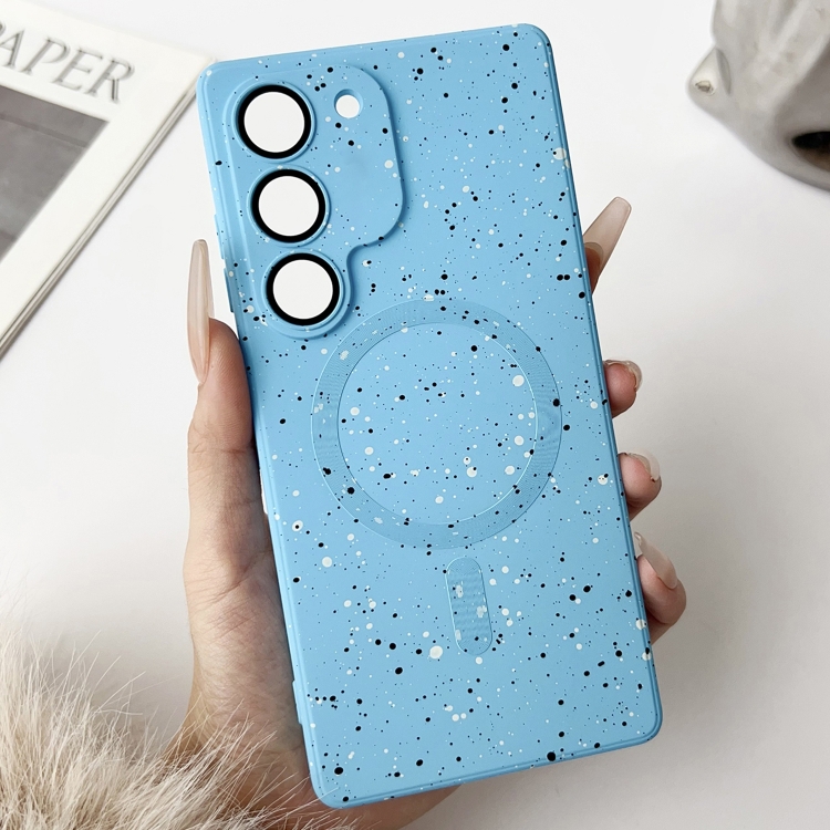 

For Samsung Galaxy S22 5G Starry Sky TPU Shockproof MagSafe Phone Case(Sierra Blue)