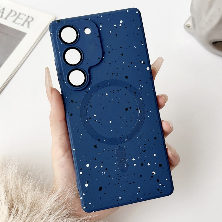 

For Samsung Galaxy S22 5G Starry Sky TPU Shockproof MagSafe Phone Case(Dark Blue)