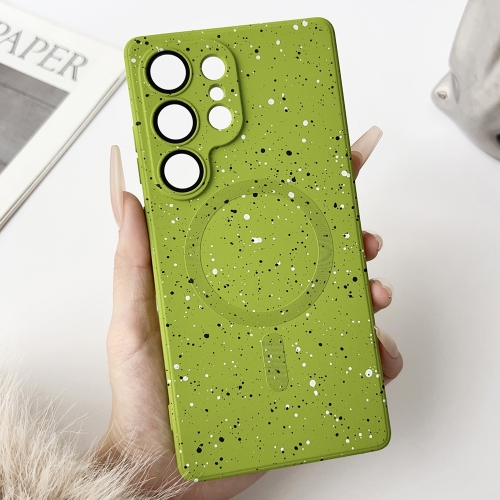 

For Samsung Galaxy S22 Ultra 5G Starry Sky TPU Shockproof MagSafe Phone Case(Green)