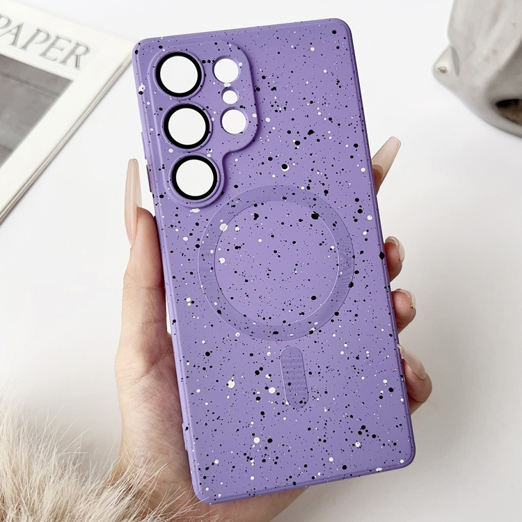 

For Samsung Galaxy S23 Ultra 5G Starry Sky TPU Shockproof MagSafe Phone Case(Purple)