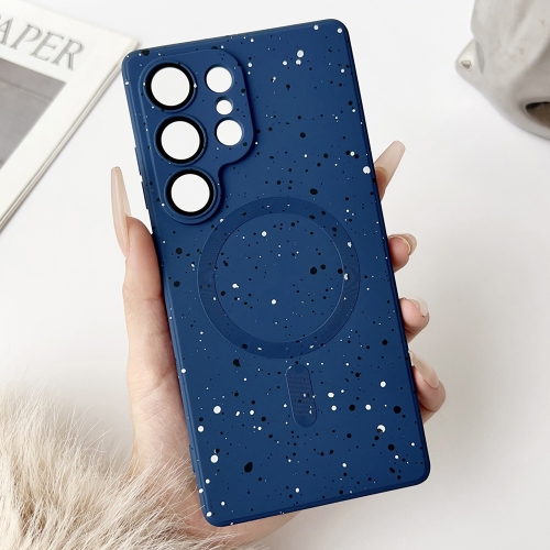 

For Samsung Galaxy S23 Ultra 5G Starry Sky TPU Shockproof MagSafe Phone Case(Dark Blue)