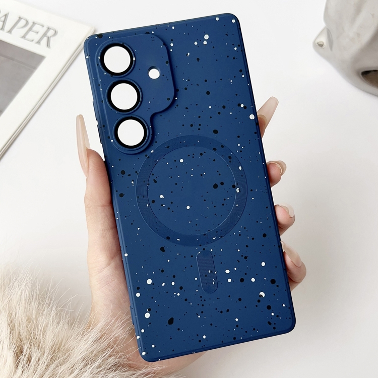 

For Samsung Galaxy S24 5G Starry Sky TPU Shockproof MagSafe Phone Case(Dark Blue)