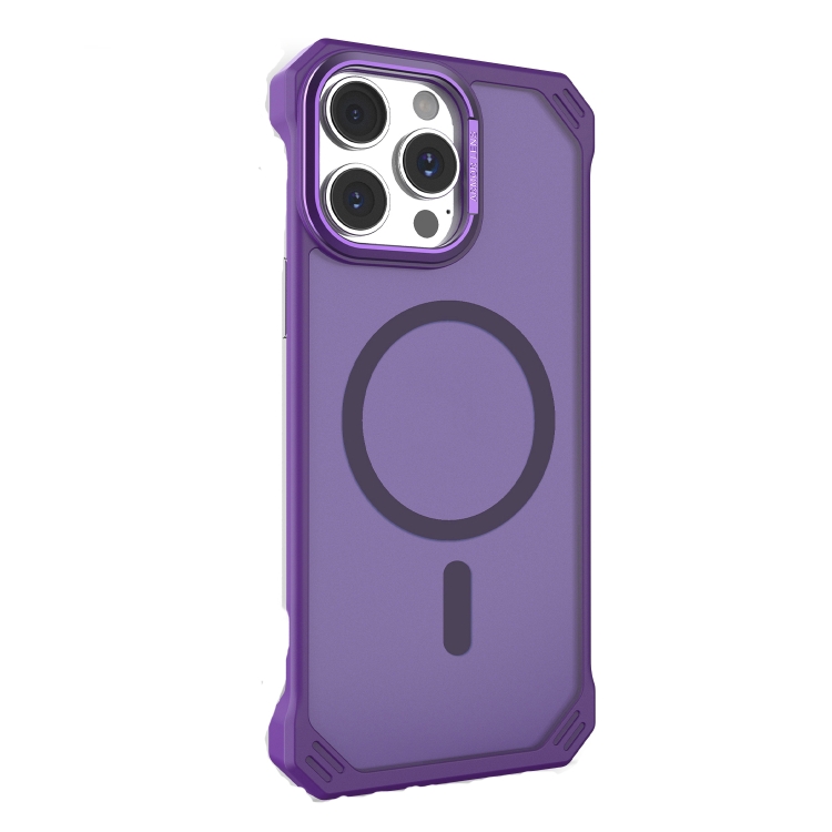 

For iPhone 15 Pro Starshield Frameless MagSafe PC Phone Case(Purple)