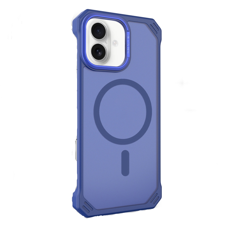 

For iPhone 16 Starshield Frameless MagSafe PC Phone Case(Blue)