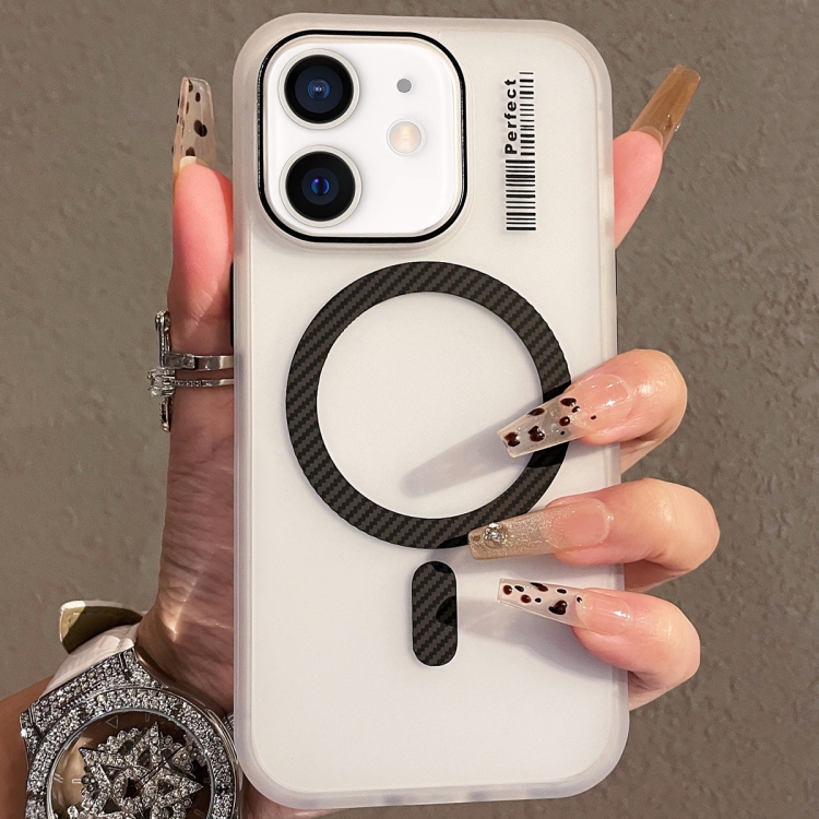 

For iPhone 11 Crystal Skin Feel MagSafe TPU Phone Case(Black)