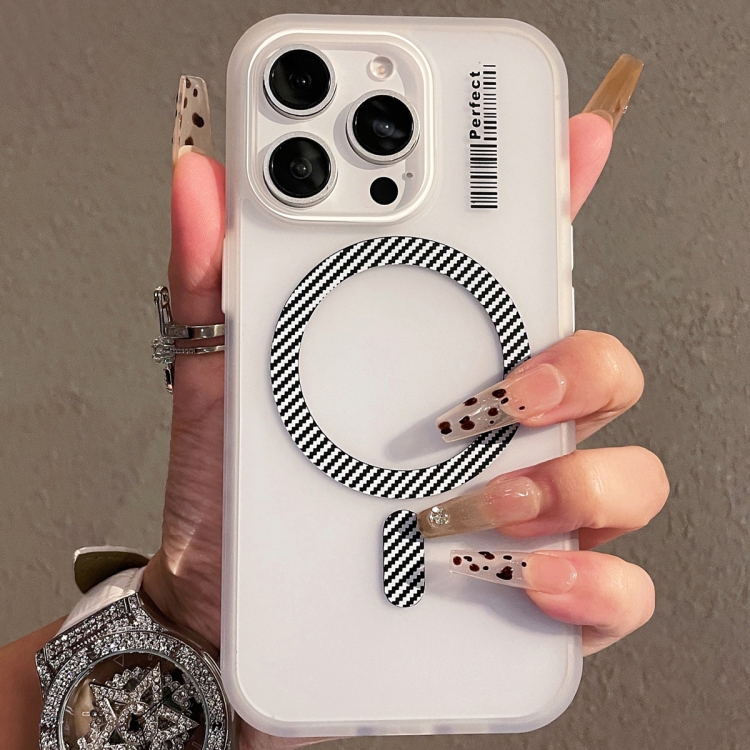 

For iPhone 12 Pro Max Crystal Skin Feel MagSafe TPU Phone Case(White)