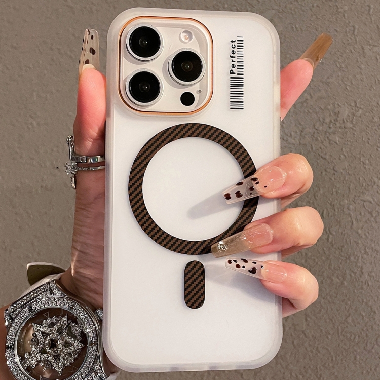 

For iPhone 14 Pro Crystal Skin Feel MagSafe TPU Phone Case(Desert gold)