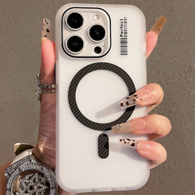 

For iPhone 14 Pro Max Crystal Skin Feel MagSafe TPU Phone Case(Black)