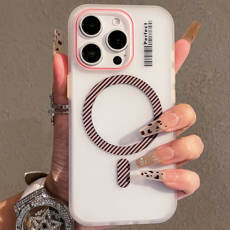 

For iPhone 14 Pro Max Crystal Skin Feel MagSafe TPU Phone Case(Pink)