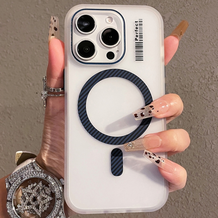 

For iPhone 15 Pro Max Crystal Skin Feel MagSafe TPU Phone Case(Royal Blue)