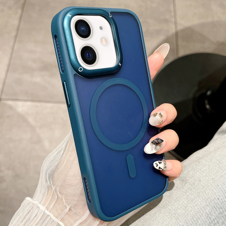 

For iPhone 12 Heat Dissipation MagSafe Shockproof Phone Case(Blue)