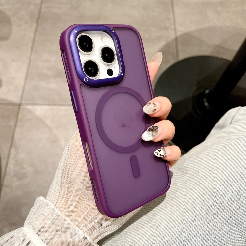 

For iPhone 16 Pro Heat Dissipation MagSafe Shockproof Phone Case(Purple)