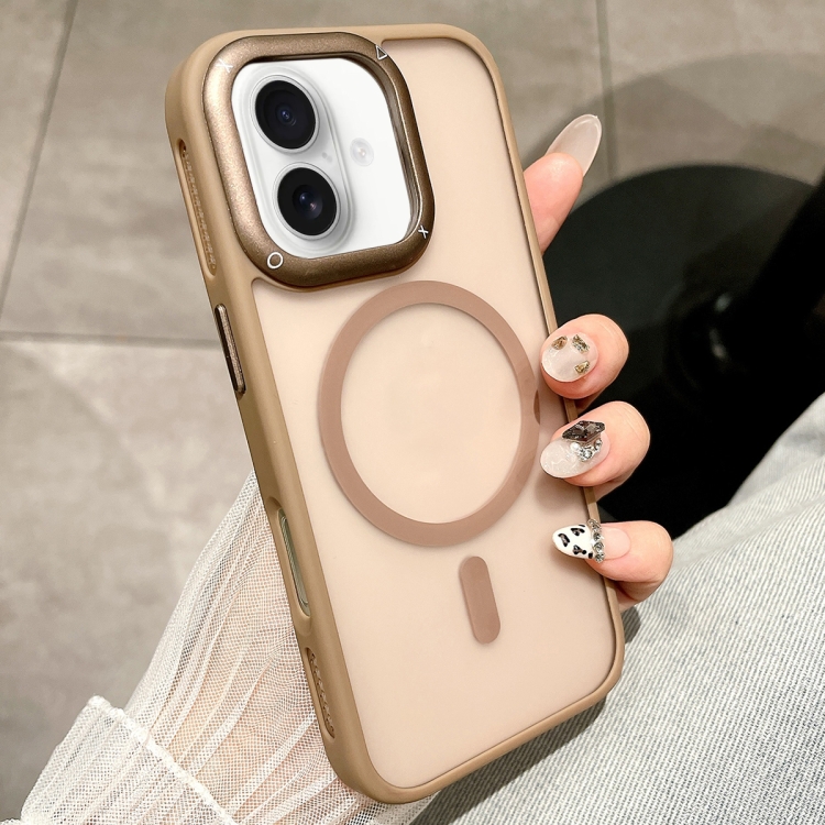 

For iPhone 16 Plus Heat Dissipation MagSafe Shockproof Phone Case(Desert Gold)