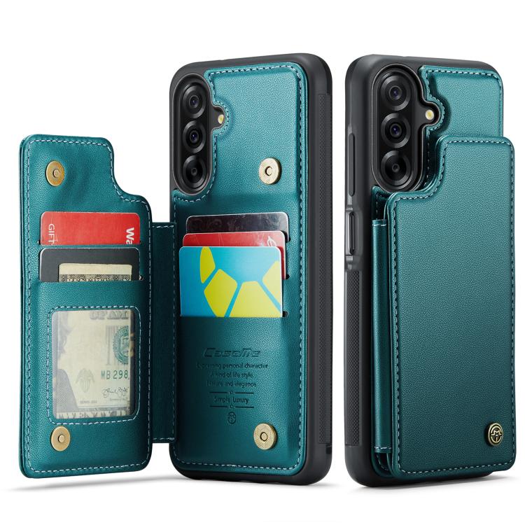 

For Samsung Galaxy A17 CaseMe C22 Card Slots Holder RFID Anti-theft Phone Case(Green)