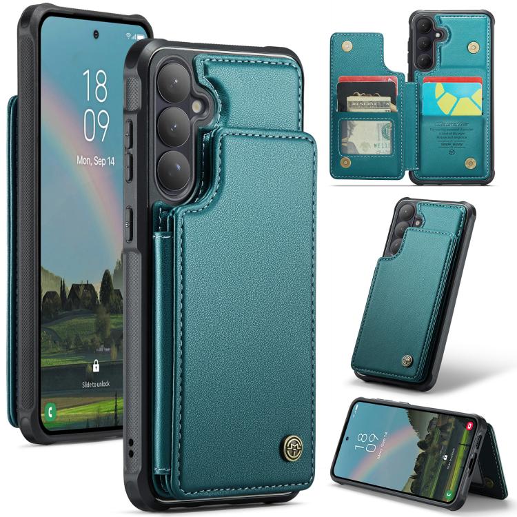 For Samsung Galaxy S26+ 5G CaseMe C22 Card Slots Holder RFID Anti-theft Phone Case(Green) — купить у Sunsky-online WW