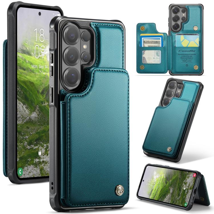 

For Samsung Galaxy S26 Ultra 5G CaseMe C22 Card Slots Holder RFID Anti-theft Phone Case(Green)