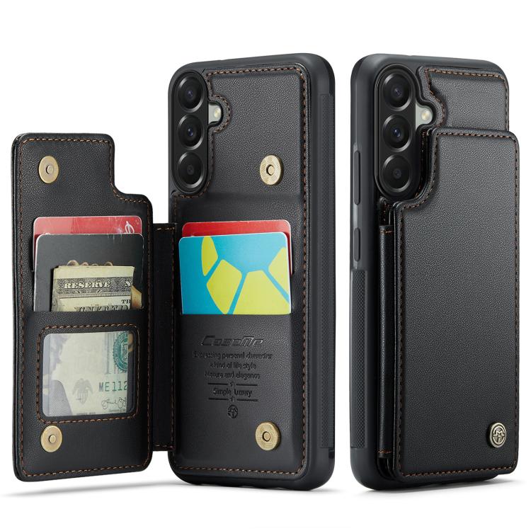 

For Samsung Galaxy A57 5G CaseMe C22 Card Slots Holder RFID Anti-theft Phone Case(Black)